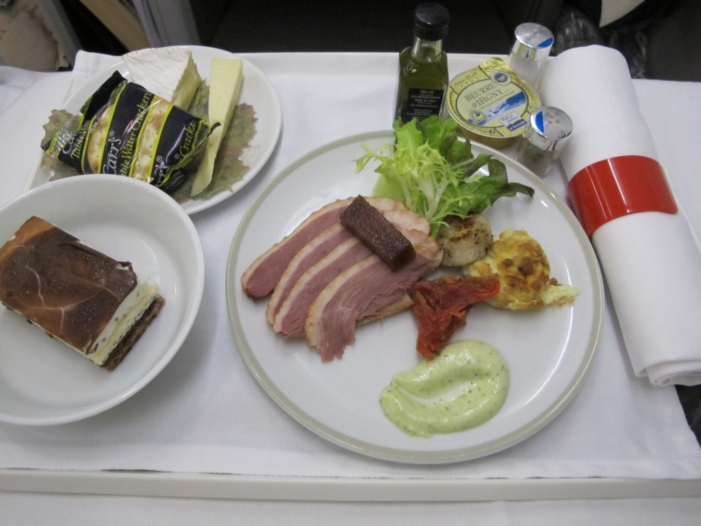 Meal Tray in Air France Business Class