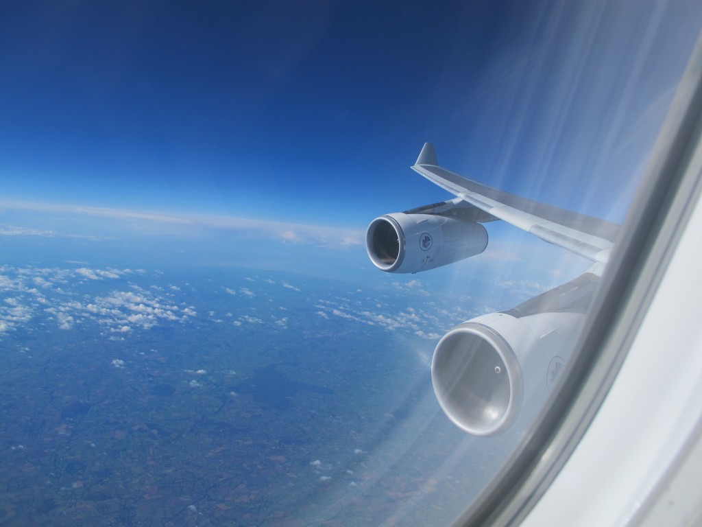 View from the Wing - Air France Business Class